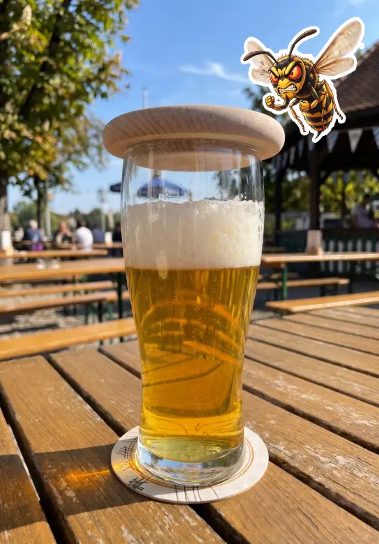 Bierglasdeckel Buchenholz